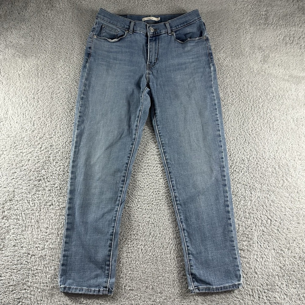 Levi's High Waisted Classic Crop Jeans‎ Womens 29 Lightwash 25" Inseam Stretch